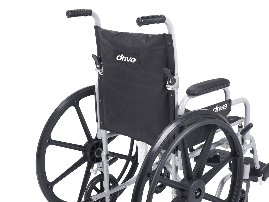 Poly Fly Light Weight Transport Chair Wheelchair with Swing away Footrest (18" Seat Size)_image_14
