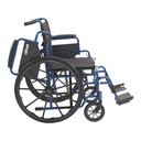 Blue Streak Wheelchair with Flip Back Desk Arms (Swing Away Footrests, 20" Seat)_image_13