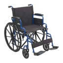 Blue Streak Wheelchair with Flip Back Desk Arms (Swing Away Footrest, 18" Seat)_image_11