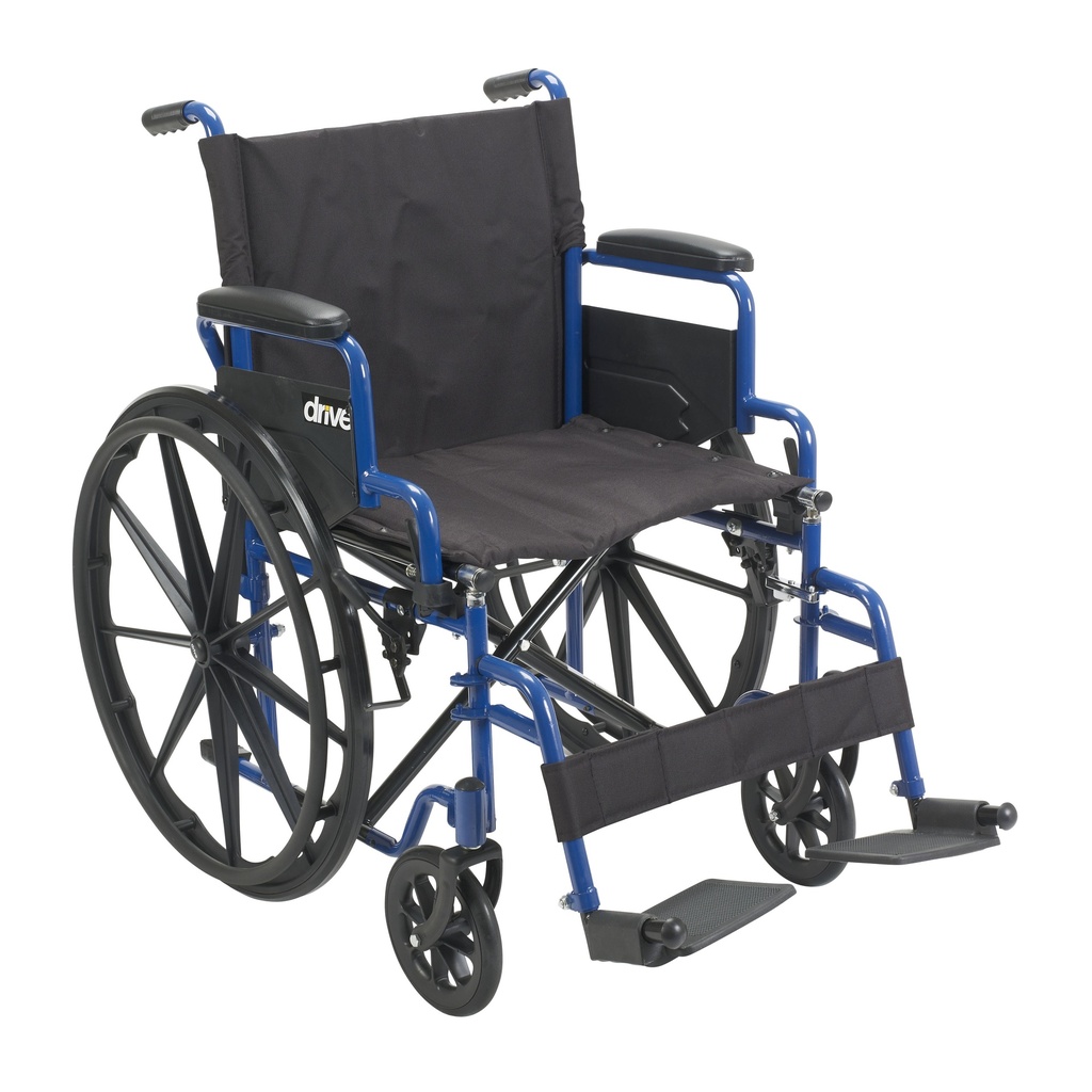 Blue Streak Wheelchair with Flip Back Desk Arms (Swing Away Footrest, 16" Seat)_image_11