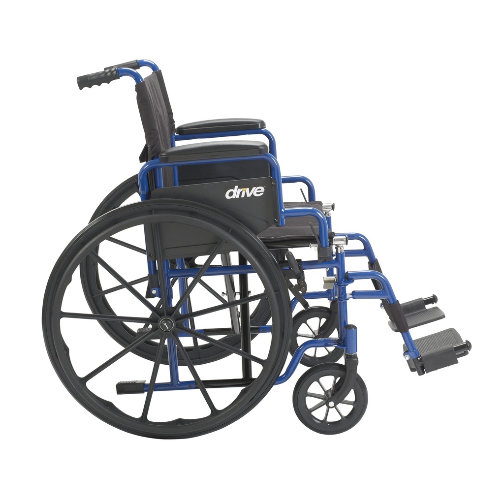 Blue Streak Wheelchair with Flip Back Desk Arms (Swing Away Footrest, 16" Seat)_image_12