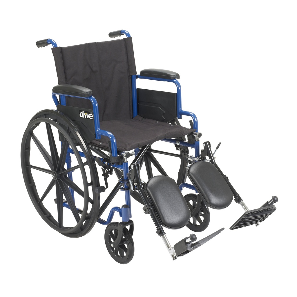 Blue Streak Wheelchair with Flip Back Desk Arms (Elevating Leg Rests, 20" Seat)_image_11
