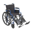 Blue Streak Wheelchair with Flip Back Desk Arms (Elevating Leg Rests, 20" Seat)_image_11
