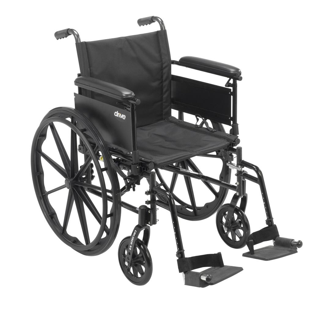 Cruiser X4 Lightweight Dual Axle Wheelchair with Adjustable Detatchable Arms (Full Arms, 16" Seat)_image_11