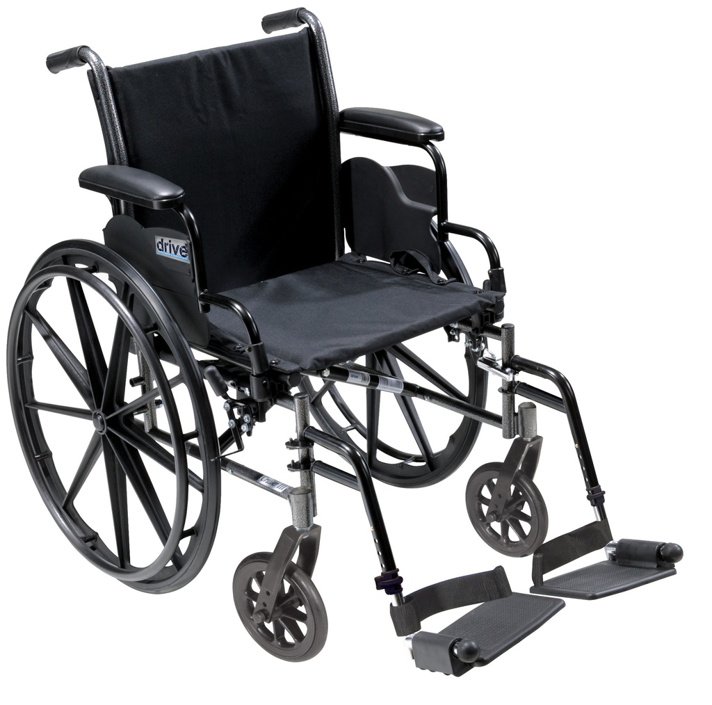Cruiser III Light Weight Wheelchair with Flip Back Removable Arms (Flip Back Removable Desk Arms and Swing away Footrests, 16" Seat)_image_11