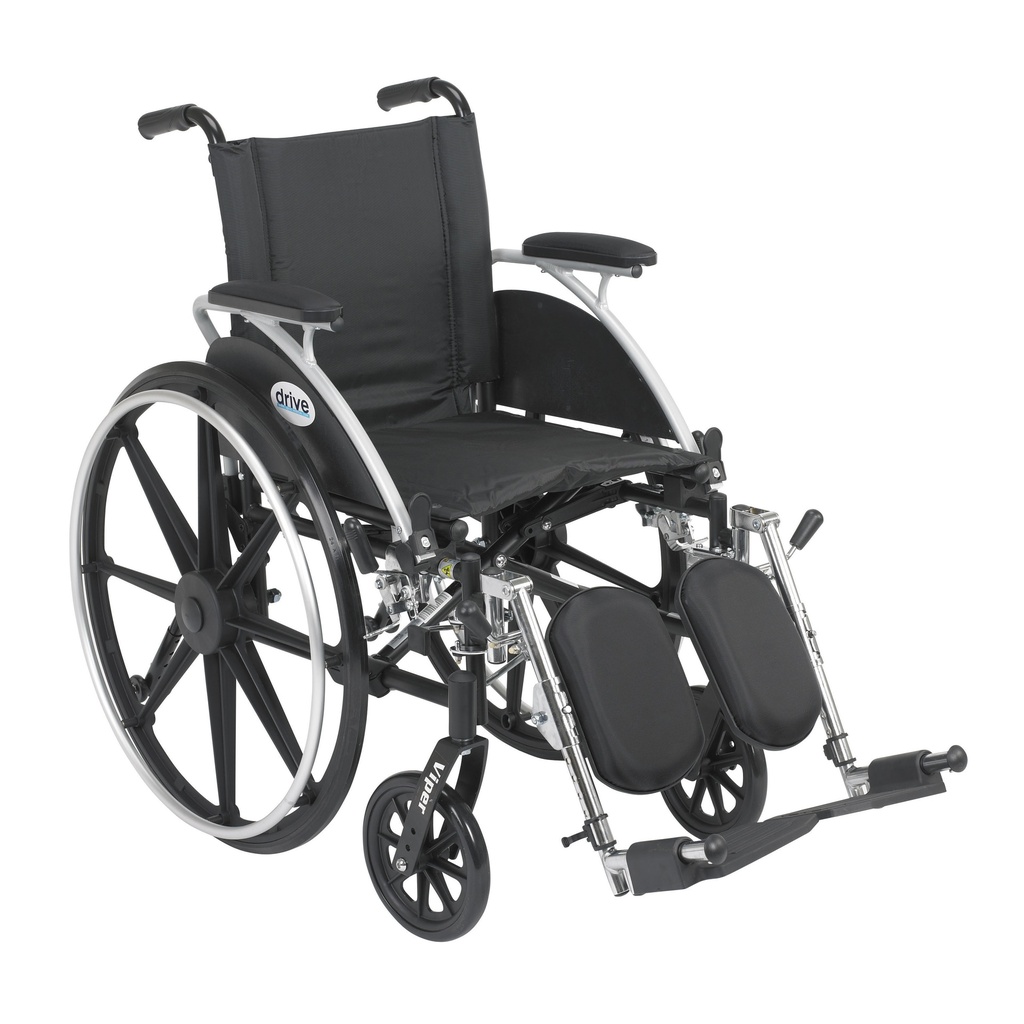 Viper Wheelchair with Flip Back Removable Arms (Flip Back Removable Desk Arms and Elevating Leg Rests, 14" Seat)_image_11