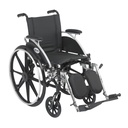 Viper Wheelchair with Flip Back Removable Arms (Flip Back Removable Desk Arms and Elevating Leg Rests, 12" Seat)_image_11
