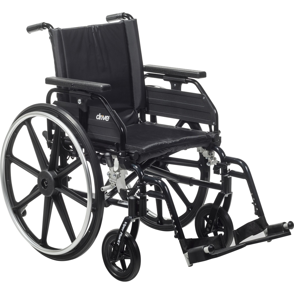 Viper Plus GT Wheelchair with Universal Armrests (Swing-Away Footrests, 22" Seat)_image_11