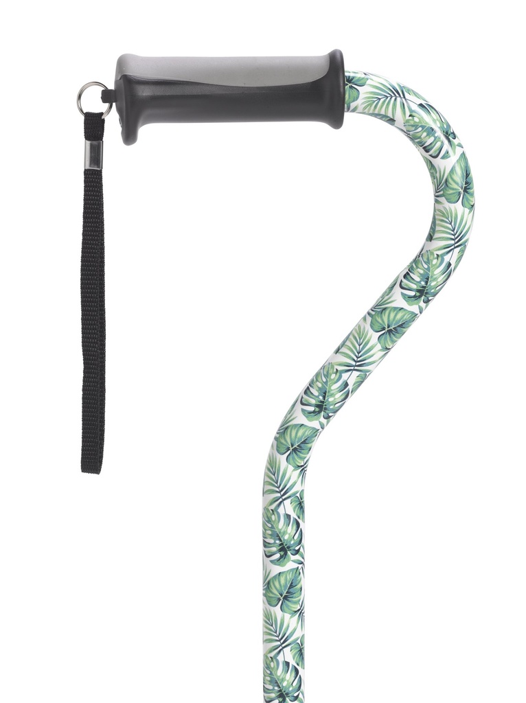 Adjustable Height Offset Handle Cane with Gel Hand Grip (BLACK)_image_19