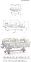 High End Fully Electric hospital bed with 5 functions PKG with mattress and 4 PP split side rails with 2 controller rails & nurse assists controller (JJ1065)_gallery_14