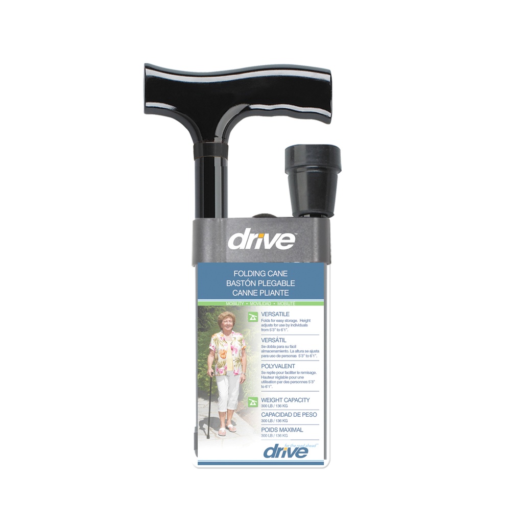 Lightweight Adjustable Folding Cane with T Handle (BLACK)_image_20