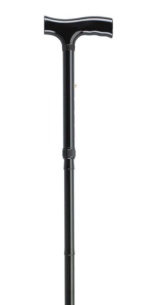 Lightweight Adjustable Folding Cane with T Handle (BLACK)_image_21