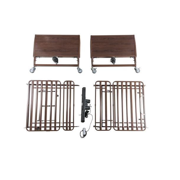 Lightweight Bariatric Homecare Bed 42"W - 15300LW (Full set includes, Frame, Bariatric Mattress and half side rails)_gallery_17