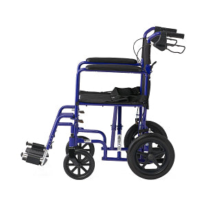 Medline Basic Aluminum Transport Chair with Permanent Full-Length Arms, Swing-Away Footrests and 12" Wheels_gallery_16