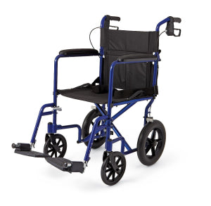 Medline Basic Aluminum Transport Chair with Permanent Full-Length Arms, Swing-Away Footrests and 12" Wheels_gallery_17