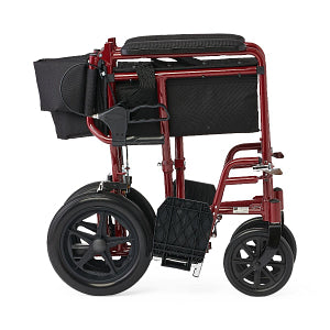 Medline Basic Aluminum Transport Chair with Permanent Full-Length Arms, Swing-Away Footrests and 12" Wheels_gallery_19