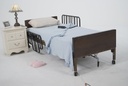 No Gap Half Length Side Bed Rails with Brown Vein Finish_image_14