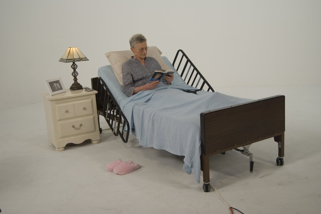 Delta Ultra Light Full Electric Hospital Bed with Half Rails - Image 4