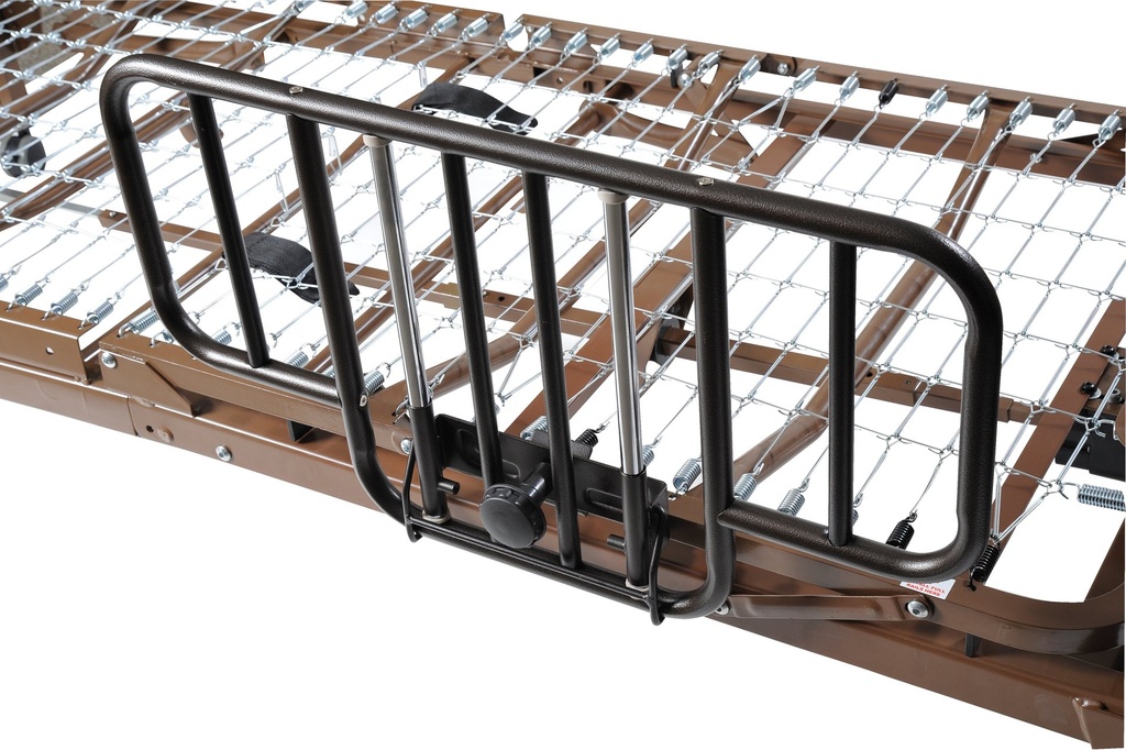 Delta Ultra Light Full Electric Hospital Bed with Half Rails and Therapeutic Support Mattress - Image 5