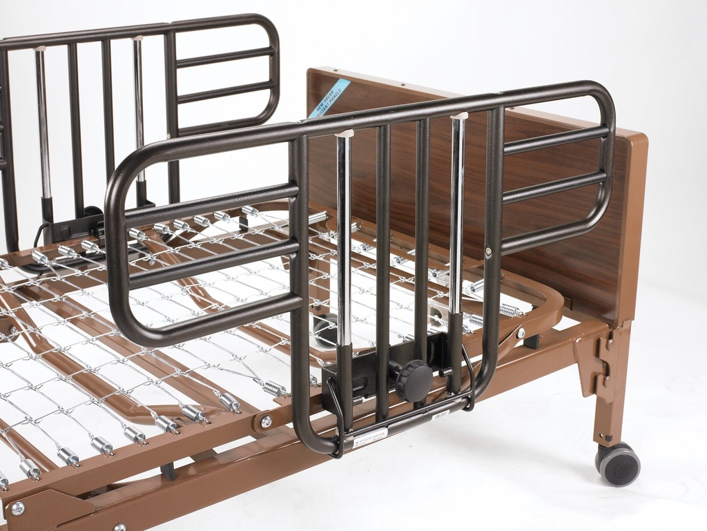 Delta Ultra Light Full Electric Low Hospital Bed with Half Rails - Image 1