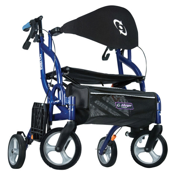 Drive Medical Airgo Fusion F20 Side-Folding Rollator & Transport Chair - Image 1