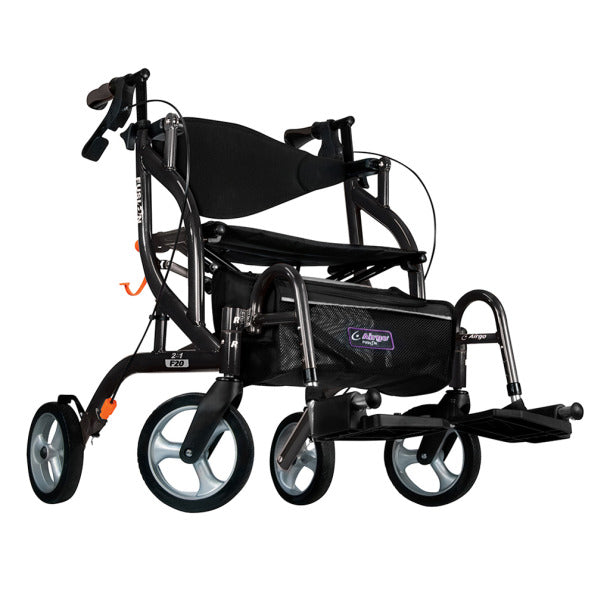 Drive Medical Airgo Fusion F20 Side-Folding Rollator & Transport Chair - Image 4