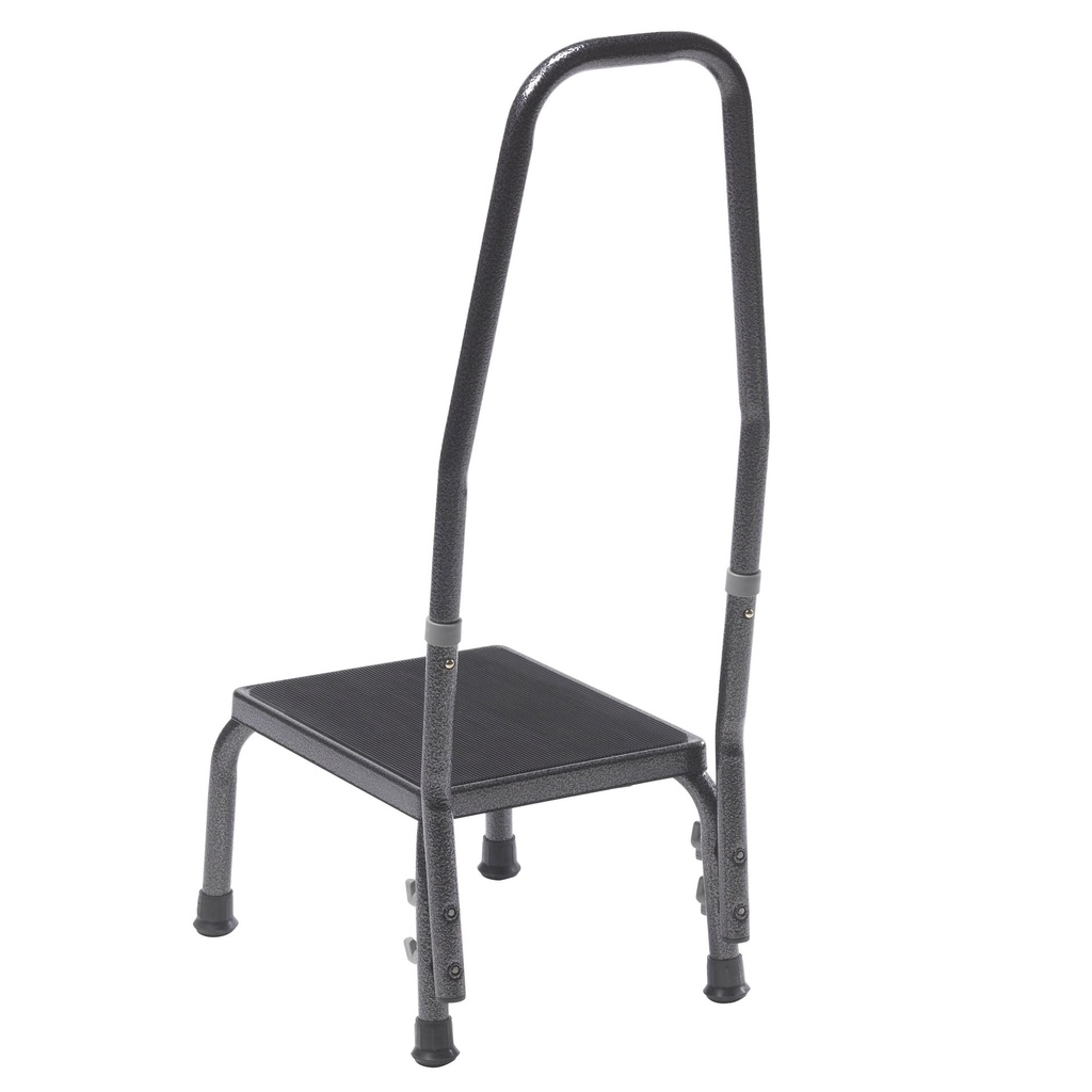 Footstool with Non Skid Rubber Platform and Handrail - Image 1