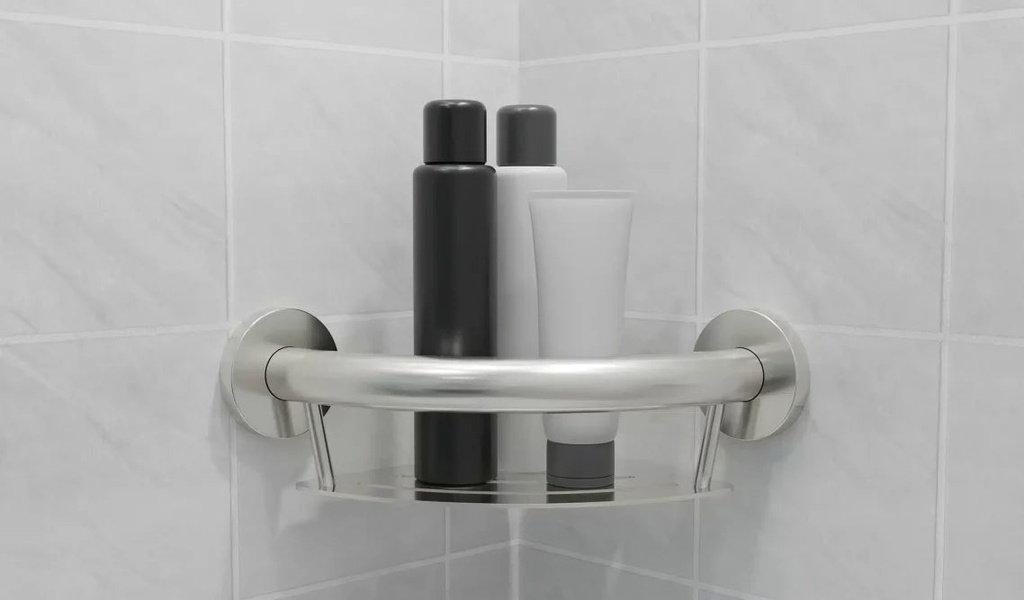 Healthcraft PLUS Corner Shelf + Grab Bar - Image 3