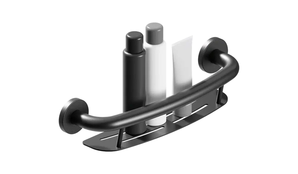 Healthcraft PLUS Shampoo Shelf 16″ + Grab Bar - Image 2
