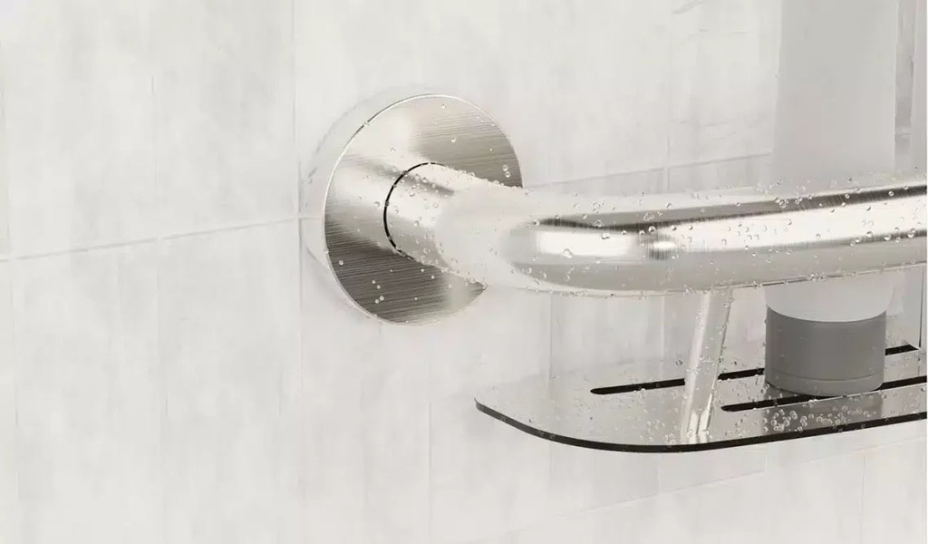 Healthcraft PLUS Shampoo Shelf 16″ + Grab Bar - Image 3