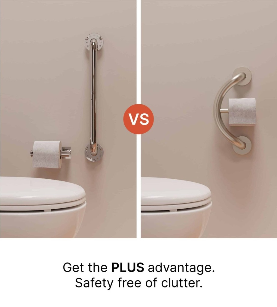 Healthcraft PLUS Toilet Paper Holder + Grab Bar - Image 3