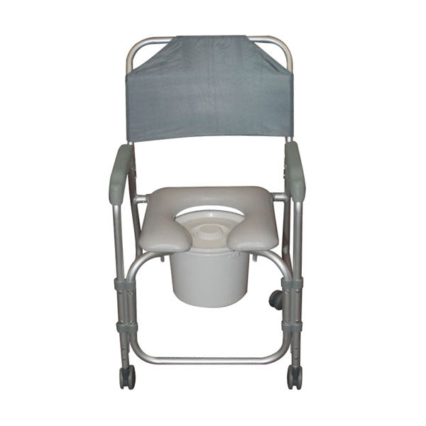 Lightweight Portable Shower Commode Chair with Casters - Image 3