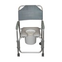 Lightweight Portable Shower Commode Chair with Casters - Image 3