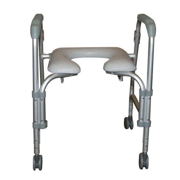 Lightweight Portable Shower Commode Chair with Casters - Image 4