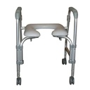 Lightweight Portable Shower Commode Chair with Casters - Image 4