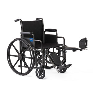 [K1186N22E] Medline Manual Wheelchair with Elevated Leg Rest (18")