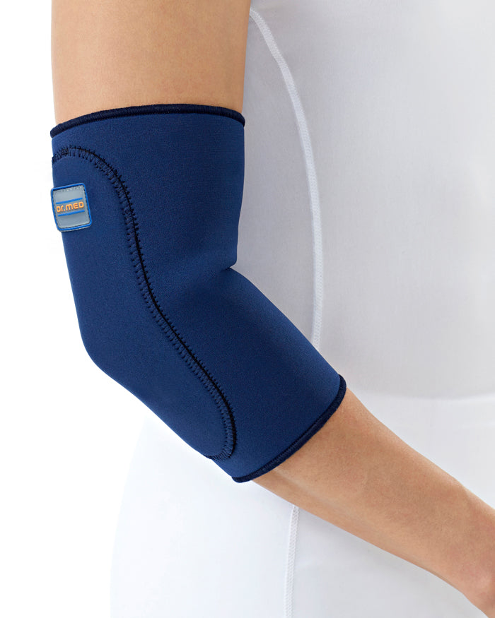 [DR-E005-S] Elastic Elbow Sleeve with Pad Excellent Warmth & Compression Anatomical Viscoelastic Pad in Condyle For Additional Compression (Small)