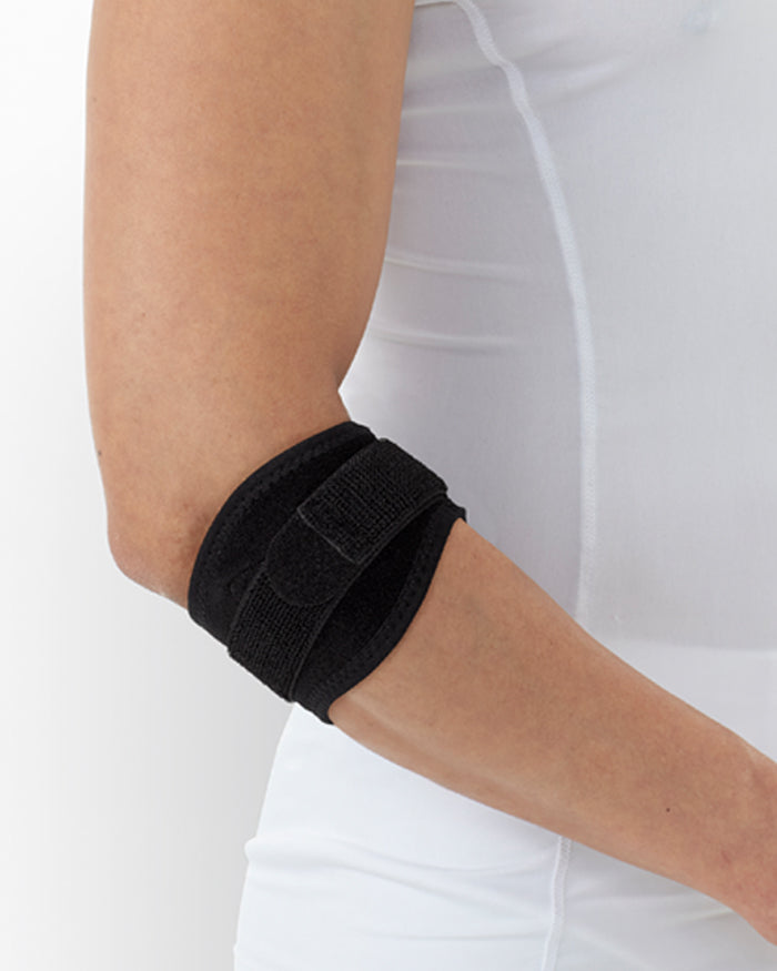 [DR-E112-U] Tennis & Golf Elbow Wrap with Pads Sporty, Easy & Simple Wear by Wrap Style (XL)