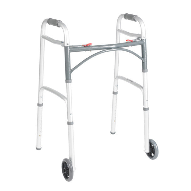 [10210-4ASM] Deluxe Folding Walker with wheel (Adult)