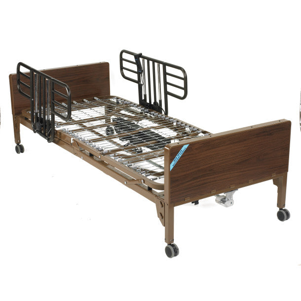 [DriveBedPKG] Drive Full-Electric Hospital Bed package with Mattress and Half side Rails