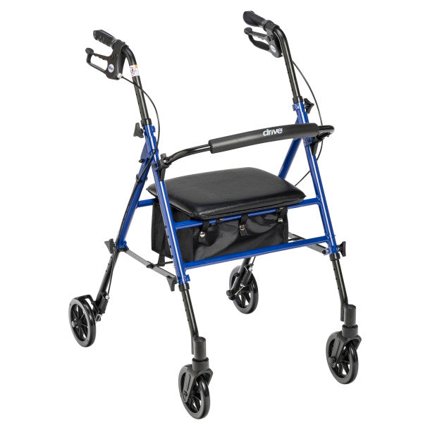 [Adjustable Height Rollator, 6" Casters] Drivemedical Adjustable Height Rollator, 6" Casters