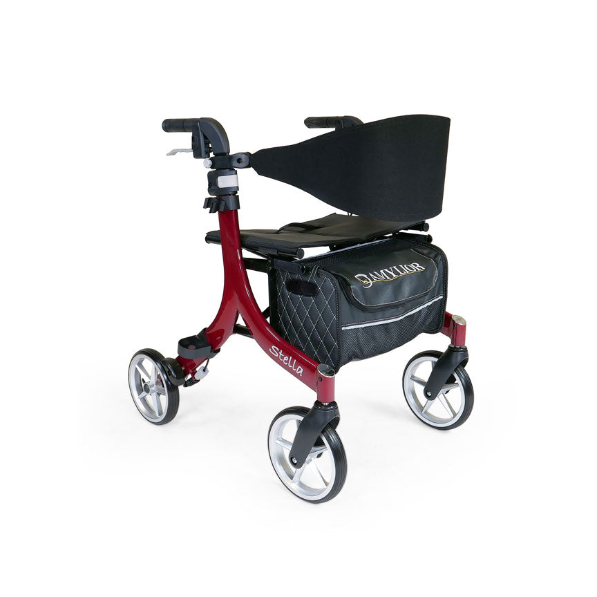 STELLA LIGHTWEIGHT ROLLATOR (18” (455 mm), Black)