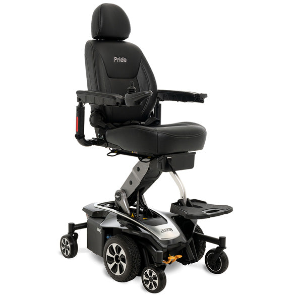 Pride Mobility Jazzy Air 2 (16"x16"-18" High Back Limited Recline Seat 60" Lap Belt, 35Ah, Onyx Black)