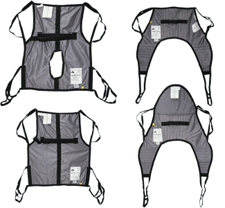 Joerns Hoyer Classic 4 Point Slings (U-Sling - Padded with Head Support - Loop Style Sling - X-Large)