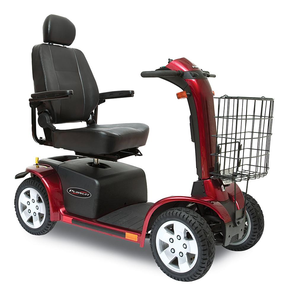 Pride Mobility Pursuit ES 4 Wheel Mobility Scooter (BLUE, 8G24, Pneumatic (Air))
