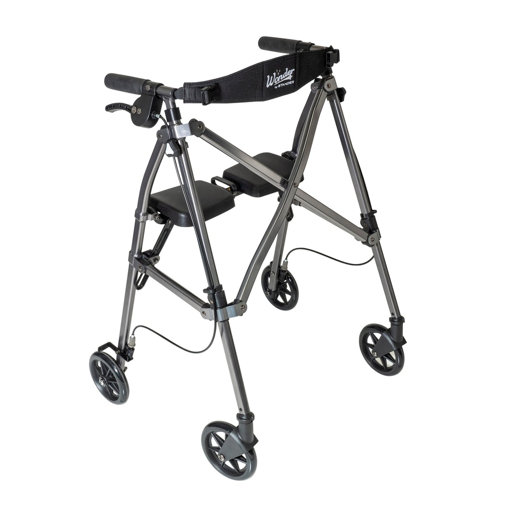 [4250-BW] NEW! Stander Space Saver Rollator - Black Walnut