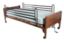 Delta Ultra Light Full Electric Hospital Bed with Half/Full Rails and Therapeutic Foam Mattress
