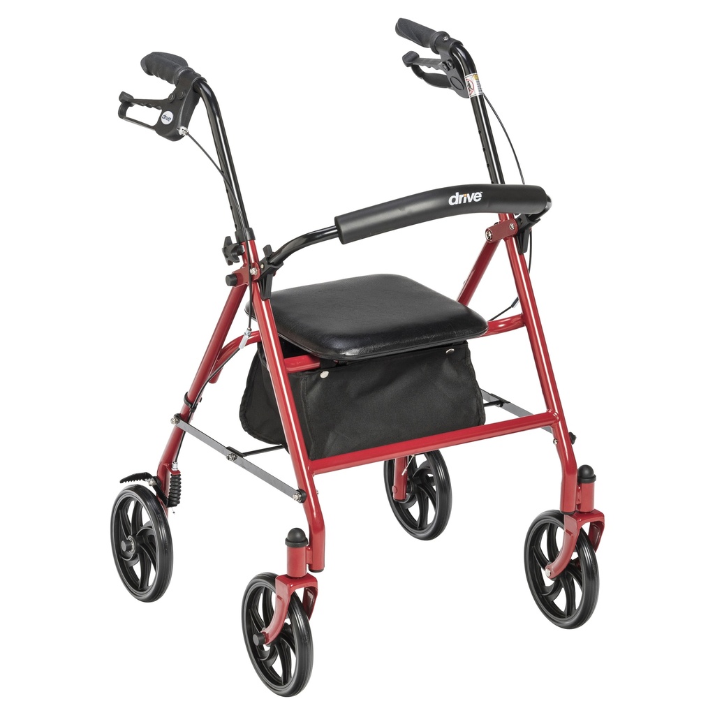 Four Wheel Rollator Rolling Walker with Fold Up Removable Back Support (BLUE)