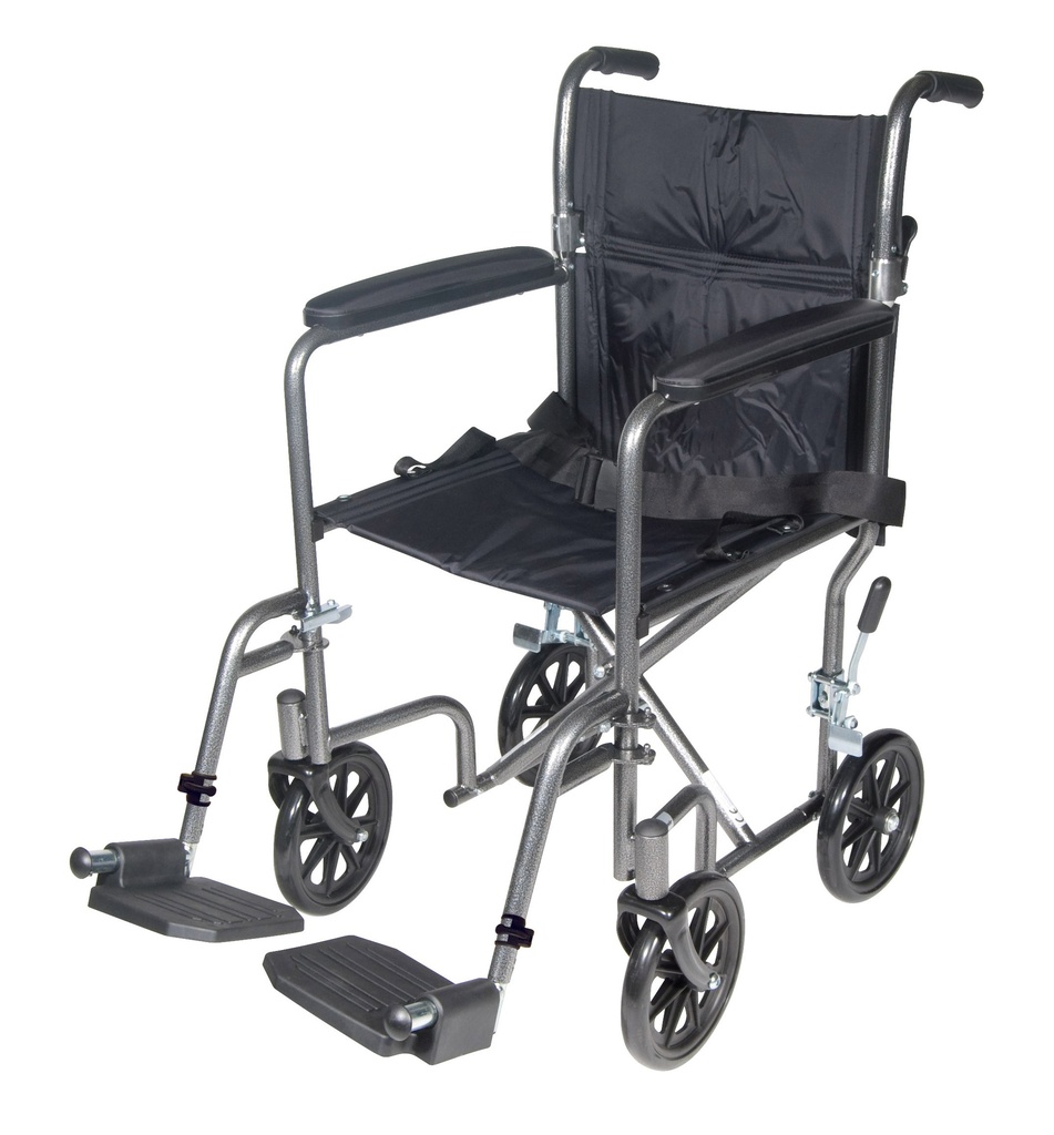 Lightweight Steel Transport Wheelchair (17" Seat)