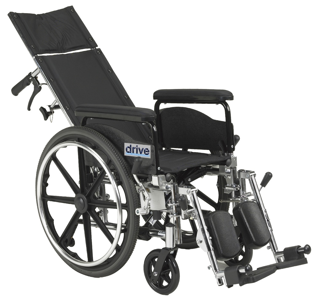 Viper Plus GT Full Reclining Wheelchair (Full Arms, 16" Seat)